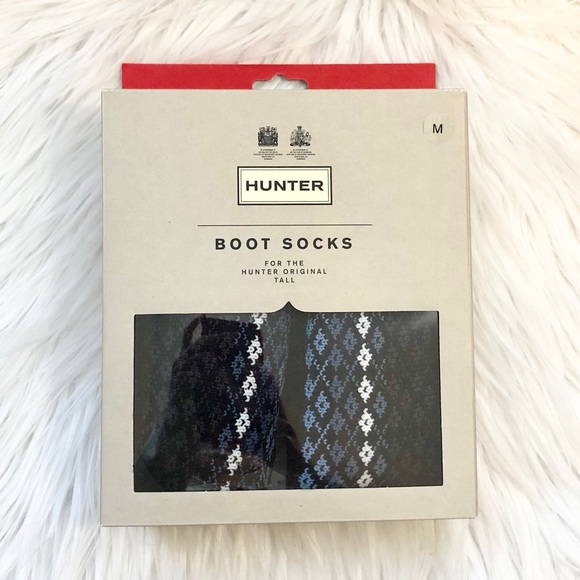 [ new ] Hunter Tall Fair Isle Boot Socks - Picture 4 of 5